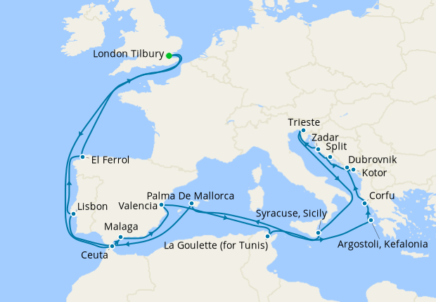 Cruise Itinerary Map