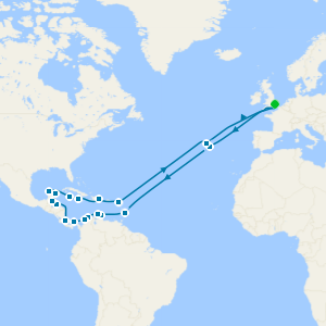 Caribbean Adventure including Mexico & Colombia from London Tilbury