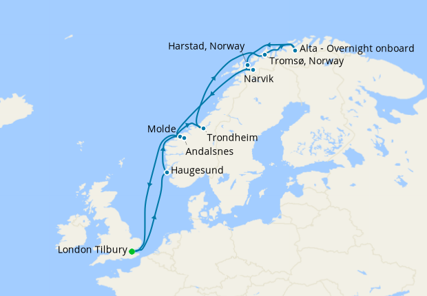 Cruise Itinerary Map
