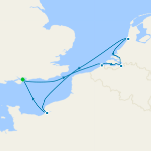 Escape to Belgium, France & Holland from Portsmouth