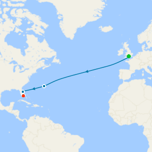 Westbound Transatlantic from Southampton to Fort Lauderdale with Miami Beach Stay
