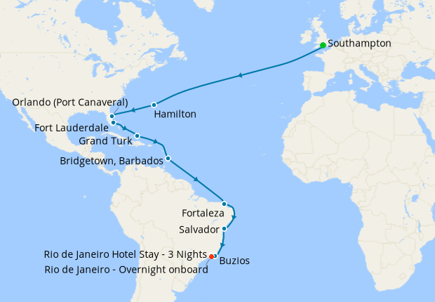 Cruise Itinerary Map