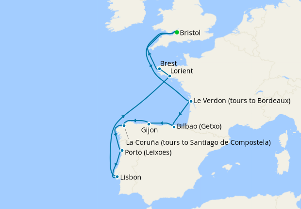 Cruise Itinerary Map