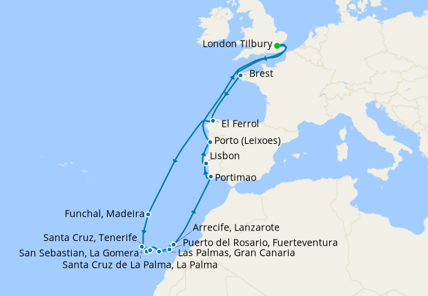 Cruise Itinerary Map