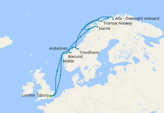 Cruise Itinerary Map