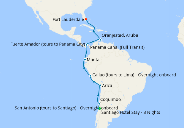 Cruise Itinerary Map