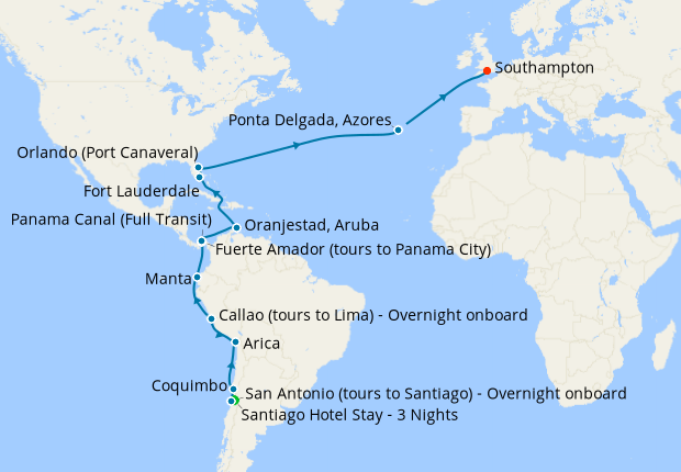 Cruise Itinerary Map