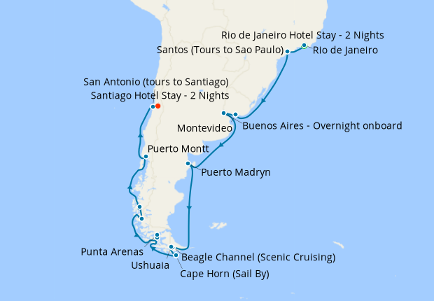 Cruise Itinerary Map