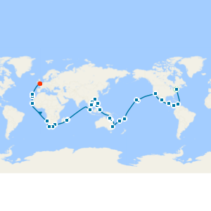 World Cruise from New York with Stay