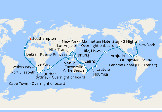 Cruise Itinerary Map