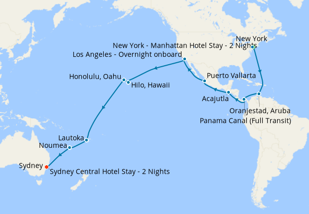 Cruise Itinerary Map