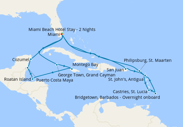 Cruise Itinerary Map