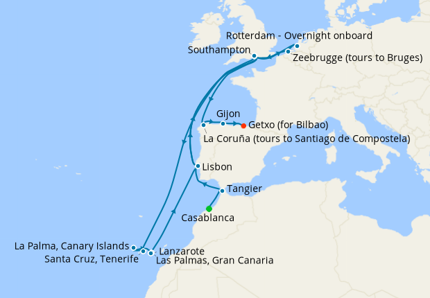 Cruise Itinerary Map