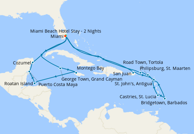 Cruise Itinerary Map