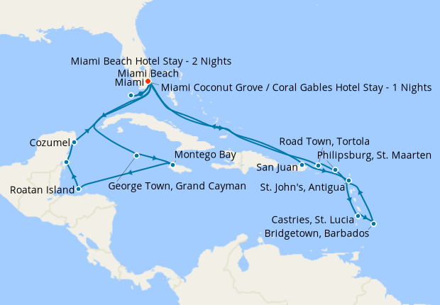 Cruise Itinerary Map