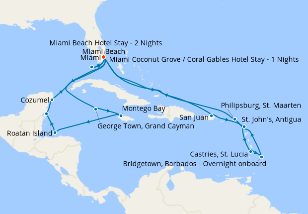 Cruise Itinerary Map