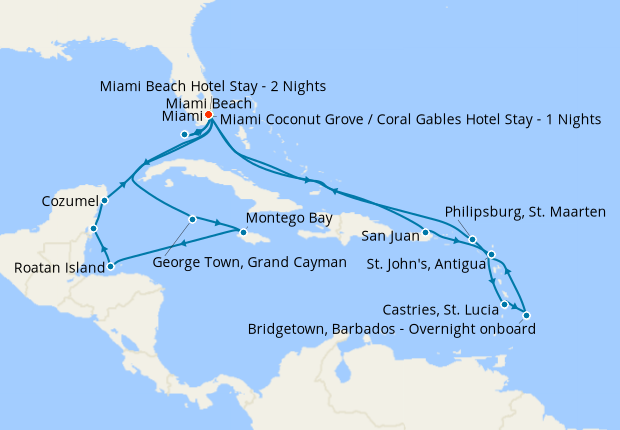 Cruise Itinerary Map