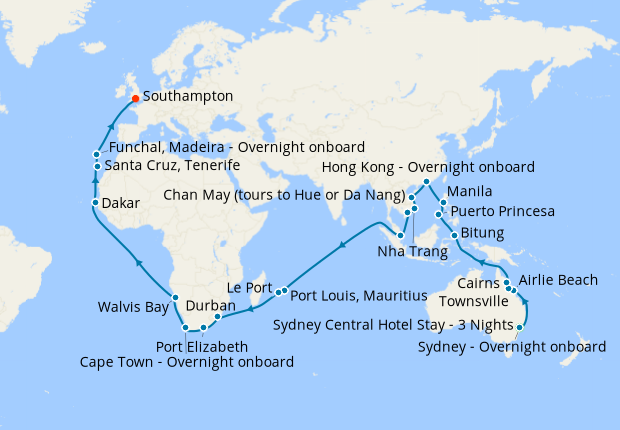 Cruise Itinerary Map