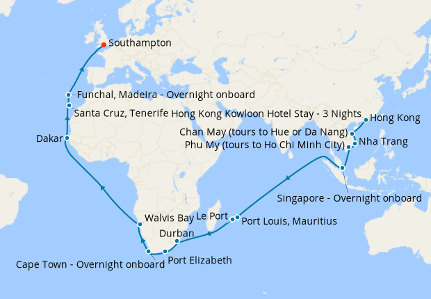 Cruise Itinerary Map