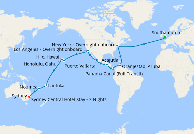 Cruise Itinerary Map