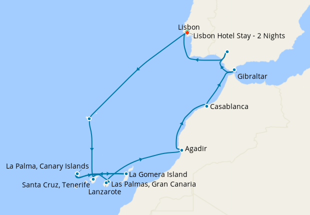 Cruise Itinerary Map