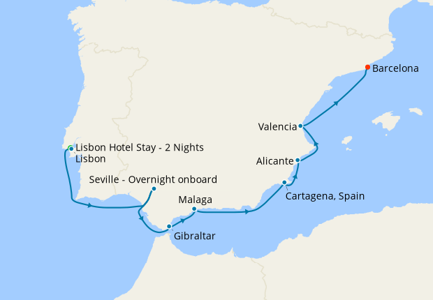 Cruise Itinerary Map