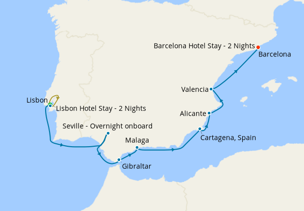Cruise Itinerary Map