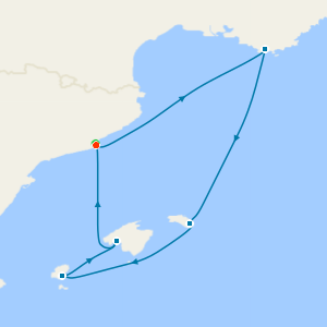 Spain & France with Toulon, Ibiza & Palma from Barcelona with Stay