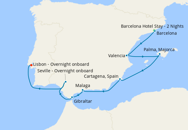 Cruise Itinerary Map