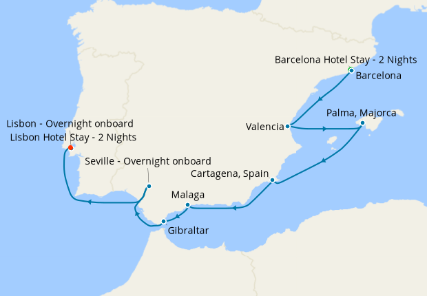 Cruise Itinerary Map