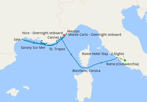 Cruise Itinerary Map