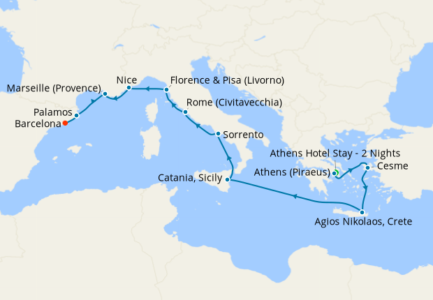 Cruise Itinerary Map