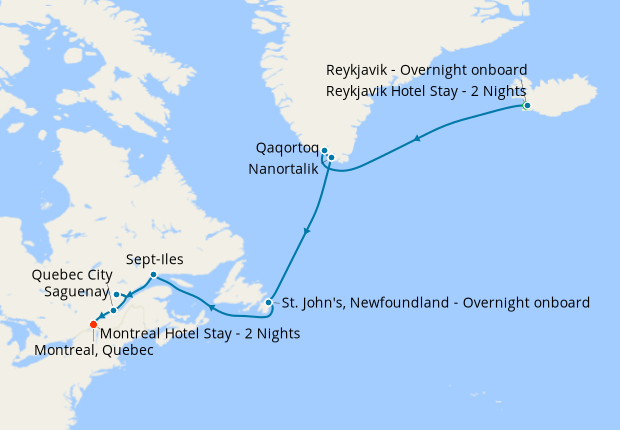 Cruise Itinerary Map