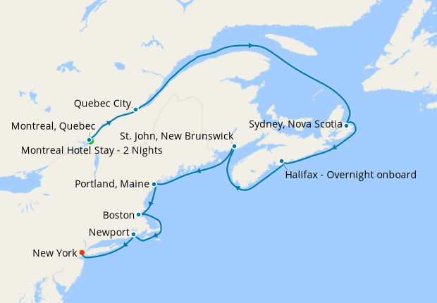 Cruise Itinerary Map