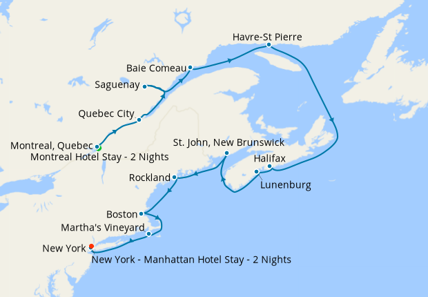 Cruise Itinerary Map