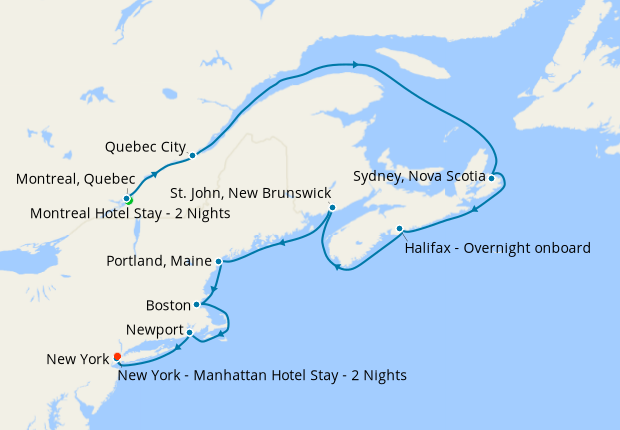 Cruise Itinerary Map