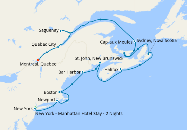 Cruise Itinerary Map