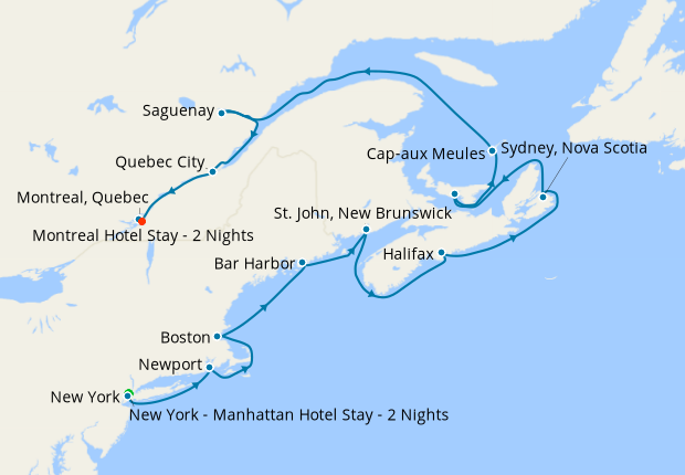 Cruise Itinerary Map