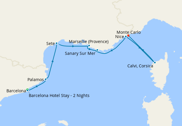 Cruise Itinerary Map