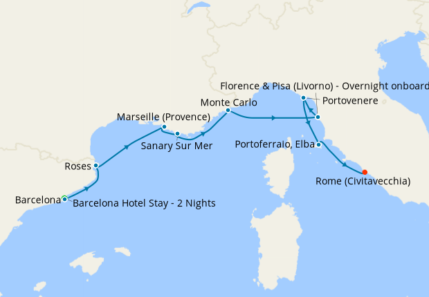 Cruise Itinerary Map
