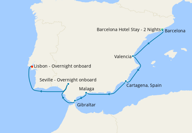 Cruise Itinerary Map