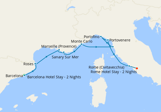 Cruise Itinerary Map