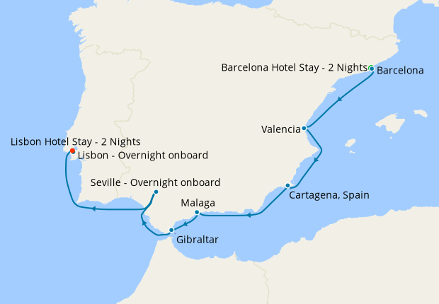 Cruise Itinerary Map