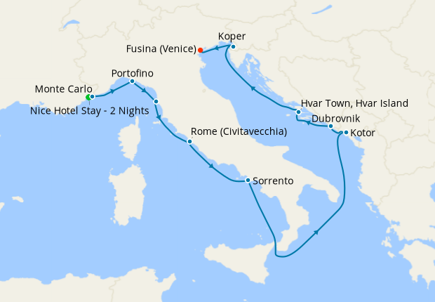 Cruise Itinerary Map