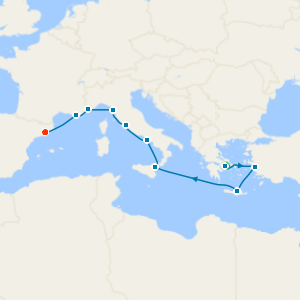 Solar Eclipse Voyage! Greece, Turkey & Italy with Athens and Barcelona Stays