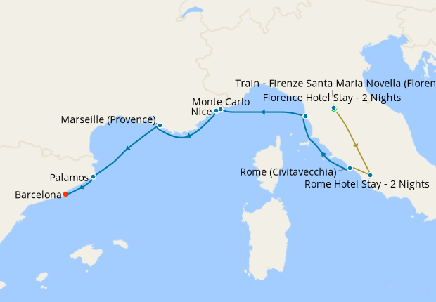 Cruise Itinerary Map