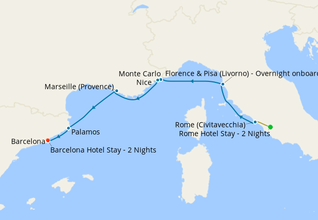 Cruise Itinerary Map