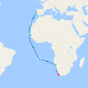 Western Africa Cruise: Senegal, Gambia & Namibia from Lisbon with Stay