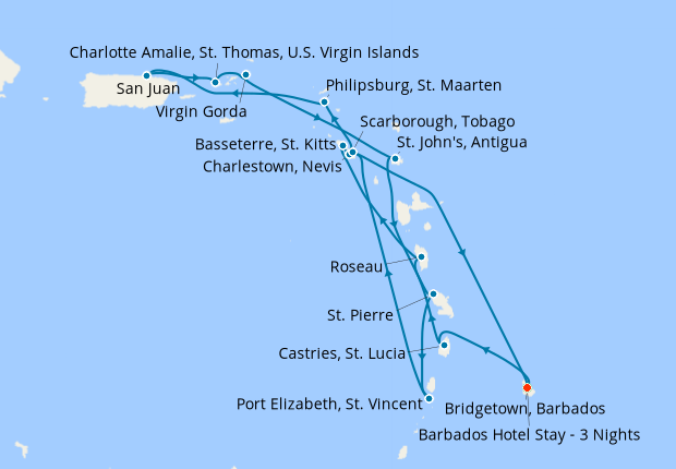 Map of the cruise map