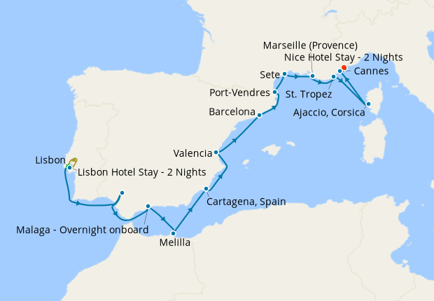 Cruise Itinerary Map